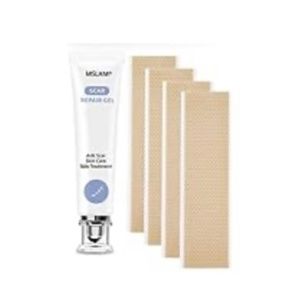 MSLAM Keloid Scar Removal Treatment Gel & Silicone Scar Sheets - 5 Pack